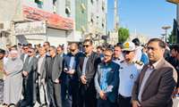 جامعه سلامت غرب هرمزگان در بدرقه شهید گمنام